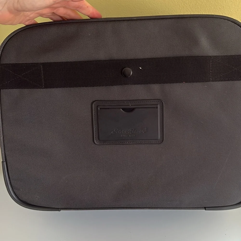 Eddie Bauer Black Ballistic Nylon Briefcase Laptop Overnighter